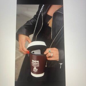 100% Organic Coffee Cup crossbody bag NWOT